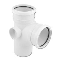 FloPlast White 92.5° Access Bend Soil Pipe Branch