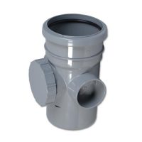 FloPlast Grey Access Pipe Socket / Spigot