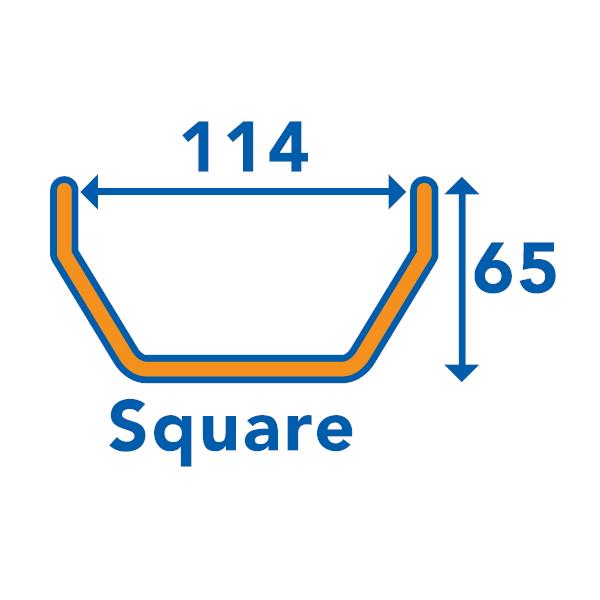 FloPlast Black Square Gutter FloPlast Black Square Gutter - Image 2