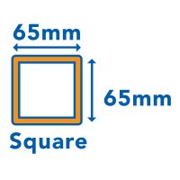 FloPlast Anthracite Grey Square Downpipe